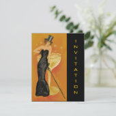 Elegante champagne viering uitnodiging (Staand voorkant)