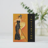 Elegante champagne viert uitnodiging (Staand voorkant)