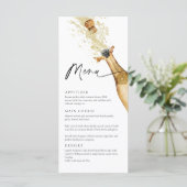 Elegante champagnefeestmenu menu (Staand voorkant)