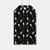 Elegante champagneglazen Dank u voor de partij Cadeaulabel (Achterkant)