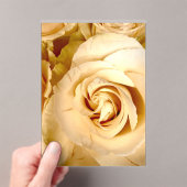 Elegante Champagner Roze Macro Acryl Uitnodiging (Insitu (Draagbaar))