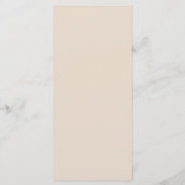 Elegante Champagnetoegift Beige Editoriaal Huwelij Menu (Achterkant)