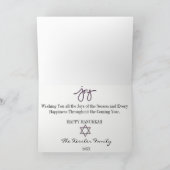 Elegante Chanoeka Joy Gevouwen Fotokaart Feestdagen Kaart (Binnen)