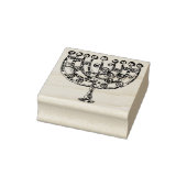 Elegante Chanoeka Menorah Kaars Rubberstempel (Stempel)