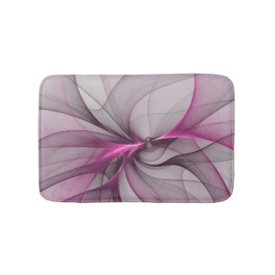 Elegante Chaos Moderne Abstracte Roze Fractale Kun Badmat