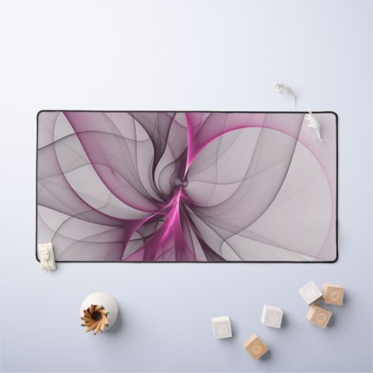Elegante Chaos Moderne Abstracte Roze Fractale Kun Bureaumat (Kindertafel)