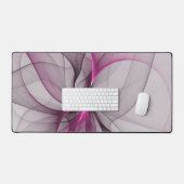 Elegante Chaos Moderne Abstracte Roze Fractale Kun Bureaumat (Keyboard & Muis)