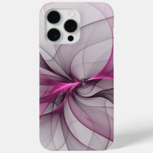 Elegante Chaos Moderne Abstracte Roze Fractale Kun iPhone 15 Pro Max Hoesje