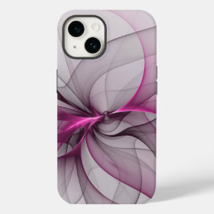 Elegante Chaos Moderne Abstracte Roze Fractale Kun Case-Mate iPhone 14 Hoesje