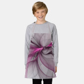 Elegante Chaos Moderne Abstracte Roze Fractale Kun Schort (Gedragen)