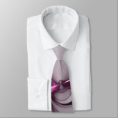Elegante Chaos Moderne Abstracte Roze Fractale Kun Stropdas (Gebonden)