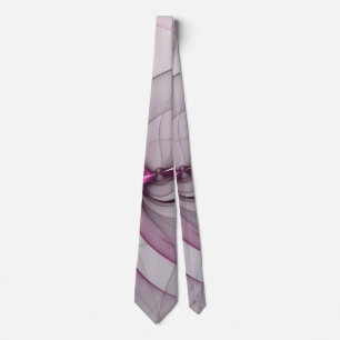 Elegante Chaos Moderne Abstracte Roze Fractale Kun Stropdas