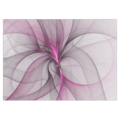 Elegante Chaos Moderne Abstracte Roze Fractale Kun Tafelkleed (Voorkant (Horizontaal))