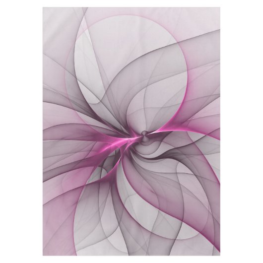 Elegante Chaos Moderne Abstracte Roze Fractale Kun Tafelkleed (Voorkant)