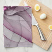 Elegante Chaos Moderne Abstracte Roze Fractale Kun Theedoek (Quarter Fold)