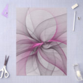 Elegante Chaos Moderne Abstracte Roze Fractale Kun Tissuepapier (Craft)