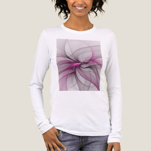 Elegante Chaos Moderne Abstracte Roze Fractale Kun Tri-Blend Shirt