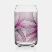 Elegante chaotische moderne abstracte roze fractal blikvorm glas (Rechts)