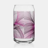 Elegante chaotische moderne abstracte roze fractal blikvorm glas (Links)