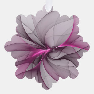 Elegante chaotische moderne abstracte roze fractal ornament kaart
