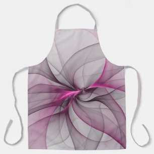Elegante chaotische moderne abstracte roze fractal schort