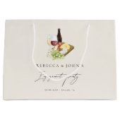 Elegante Charcuterie Wijn & Kaas Verlovingsfeest Groot Cadeauzakje (Voorkant)