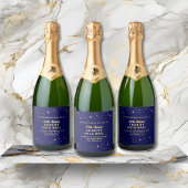 Elegante Charity Gala Ball Silent Veiling Blauw Go Sparkling Wijnetiket