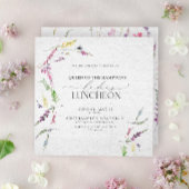 Elegante Charity Lunch Waterverf Bloemen Kaart