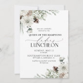 Elegante Charity Lunch Waterverf Winter Kaart (Voorkant)