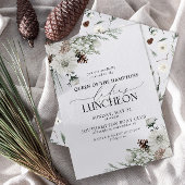 Elegante Charity Lunch Waterverf Winter Kaart