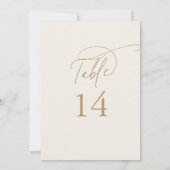 Elegante Charm 5x7 Ivoor Goud Trouwtafel Nummers (Achterkant)