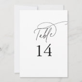 Elegante Charm 5x7" Trouwtafel nummers (Voorkant)