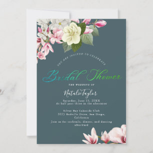 Elegante Charm Dark Sage Bruiloft Feest Uitnodigin Kaart