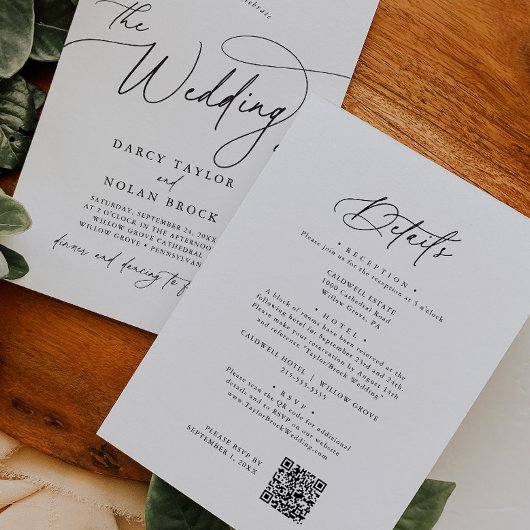 Elegante Charm Eenvoudige Bruiloft Uitnodigingen m