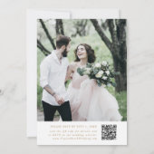 Elegante Charm Foto Gouden Bruiloft Uitnodigingen  (Achterkant)