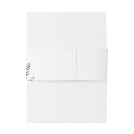 Elegante Charm Garden bruiloft uitnodiging buikban Uitnodigingen Wikkel (Achterkant Voorbeeld)