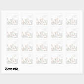 Elegante Charm Garden Wedding Envelope Seal Sticke Vierkante Sticker (Vel)