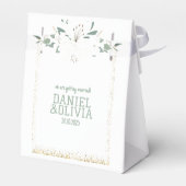 Elegante Charm Green Wildflower bruiloft Bedankdoosjes (Achterkant)