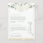 Elegante Charm Green Wildflower bruiloft Informatiekaartje (Voorkant)