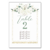 Elegante Charm Green Wildflower bruiloft Kaart (Voorkant)