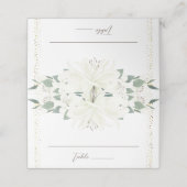 Elegante Charm Green Wildflower bruiloft Plaatskaartje (Buitenkant ongevouwen)