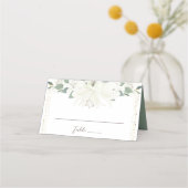 Elegante Charm Green Wildflower bruiloft Plaatskaartje (Achterkant)