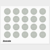 Elegante Charm Groene Bruiloft Dank u Stickers (Vel)