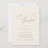 Elegante Charm Ivory Garden bruiloft uitnodigingen (Voorkant)