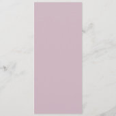 Elegante Charm Lila Roze Bruiloft Menu Kaarten (Achterkant)