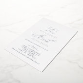 Elegante Charm Monogram Gold Folie Bruiloft Uitnodiging (Gedraaid)
