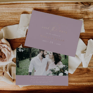 Elegante Charm Pink Rose Gold Foil Save the Date Folie Uitnodiging