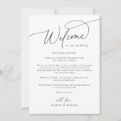 Elegante Charm Welkom Bruiloft Route Sjabloon (Voorkant)