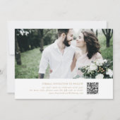 Elegante Charm Wit en Gouden Bruiloft Save The Dat Save The Date (Achterkant)