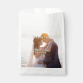 Elegante charmante romantische bruiloft uitnodigin bedankzakje (Voorkant)